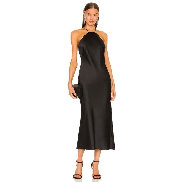 Elegant Black Midi Dress - Picture 1 of 16
